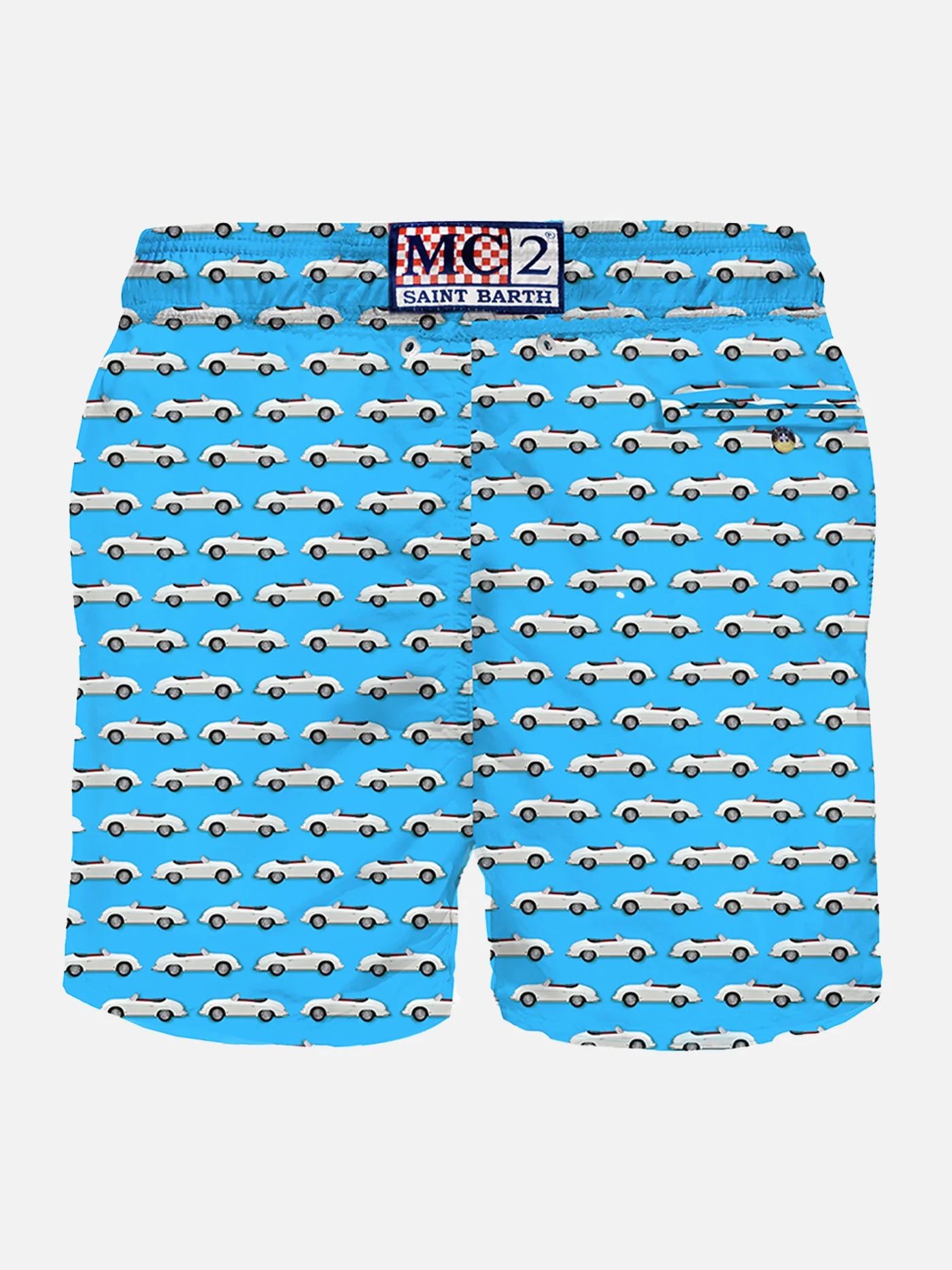 Leichter Badeanzug mit Mikro-Cars-Print