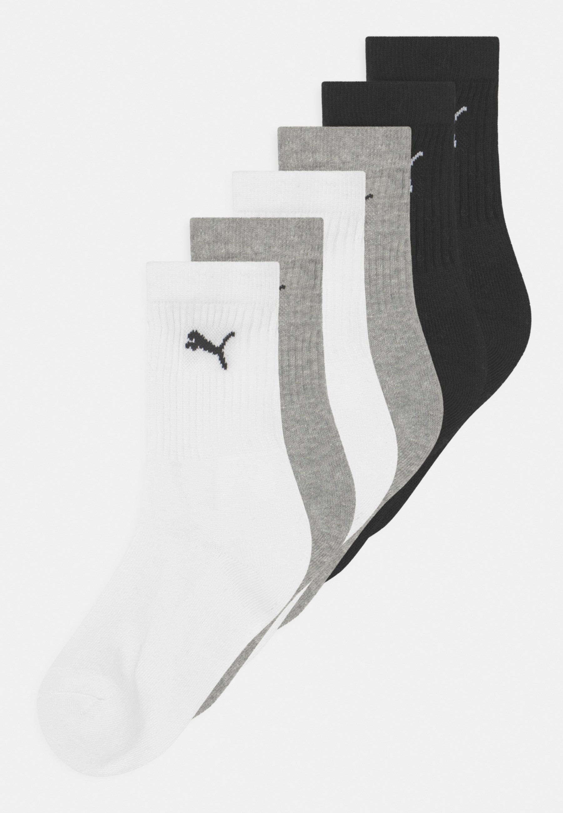 Puma JUNIOR CREW 6-PACK UNISEX - Sokken - wit/grijs/zwart