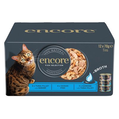 Encore Cat blik in bouillon 12 x 70 g