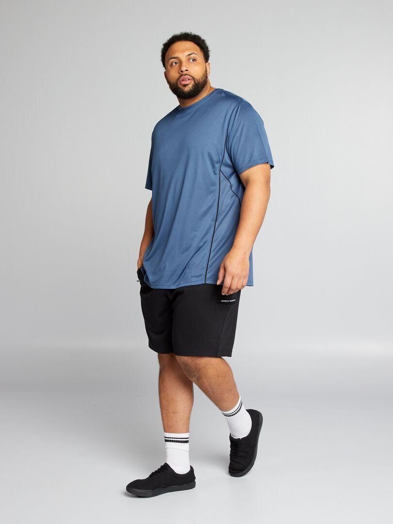 Bermudashorts van fleecestof - zwart