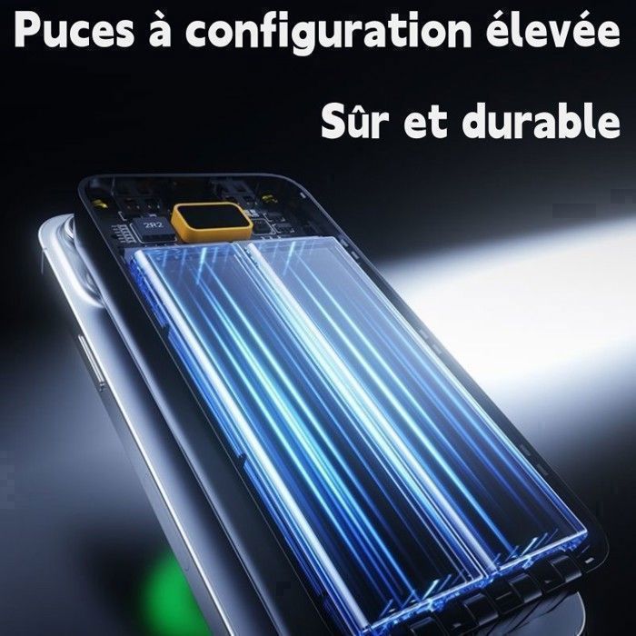 Weuiortn® 25000mAh 22,5W snelladende externe powerbank met 4 data-aansluitingen, geschikt voor alle mobiele telefoons