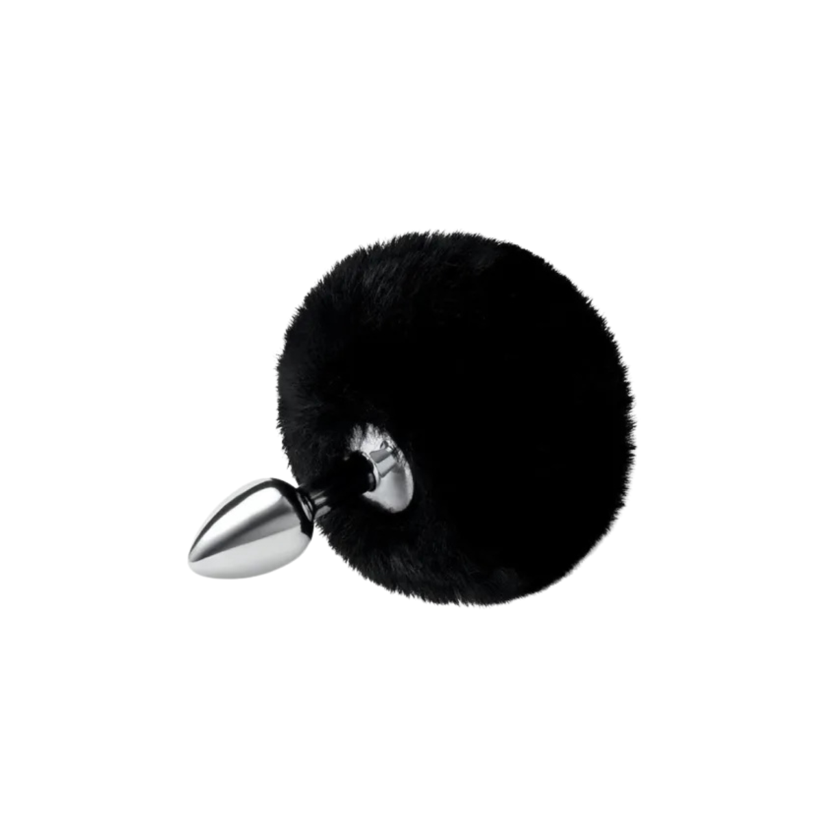 Whipsmart metalni čep za uši Fluffy Bunny s crnim repom od 7,5 cm