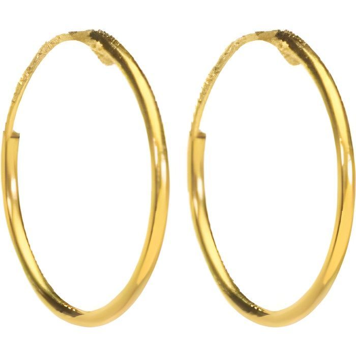 Jouailla - 18k Gold Hoop Earrings - 12 mm