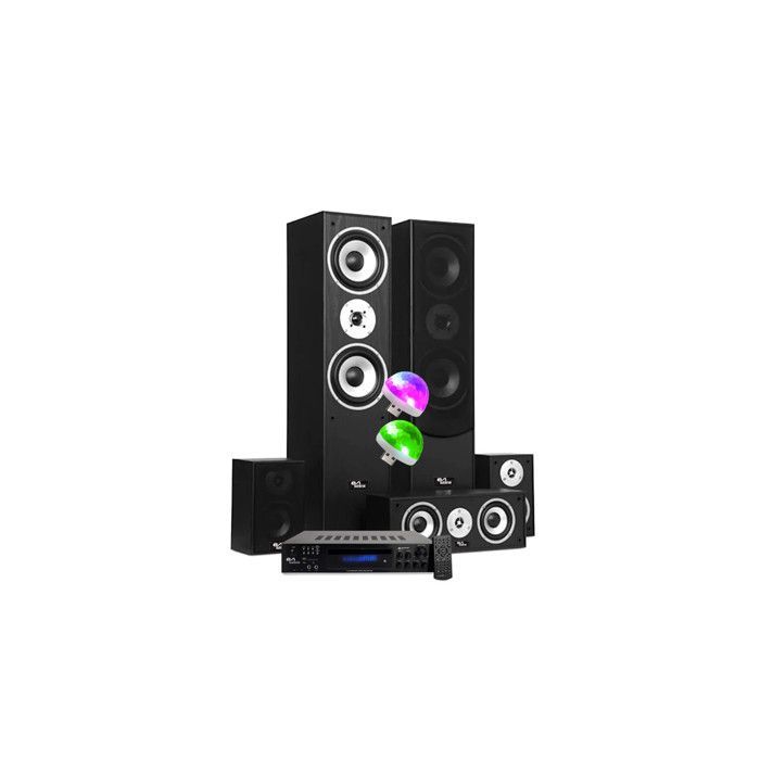 Evidence Acoustics Home Cinema EA850-BK 5.1 – 5-Speaker System + Bluetooth USB Karaoke Amplifier