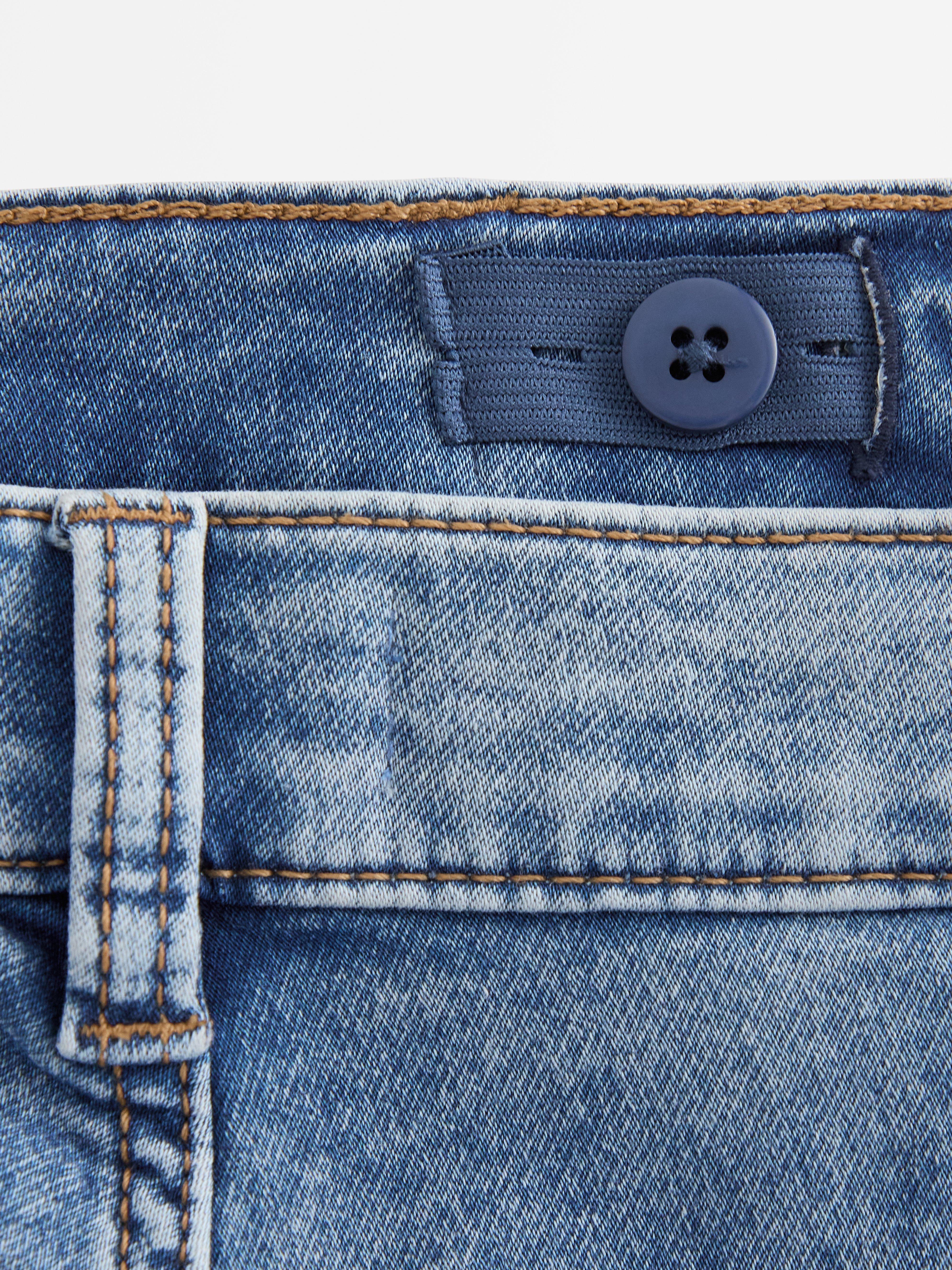 Džíny STAFFAN Rovné, regular střihy s kratšími nohavicemi Denim