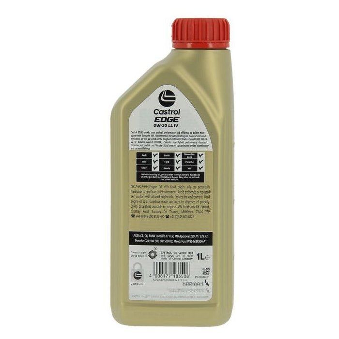 Aceite de motor - CASTROL EDGE 0W-20 LL IV - 1L - 0W20