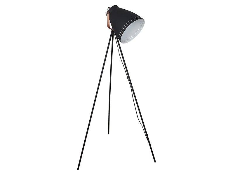 Lampa podłogowa Franklin stalowa czarna