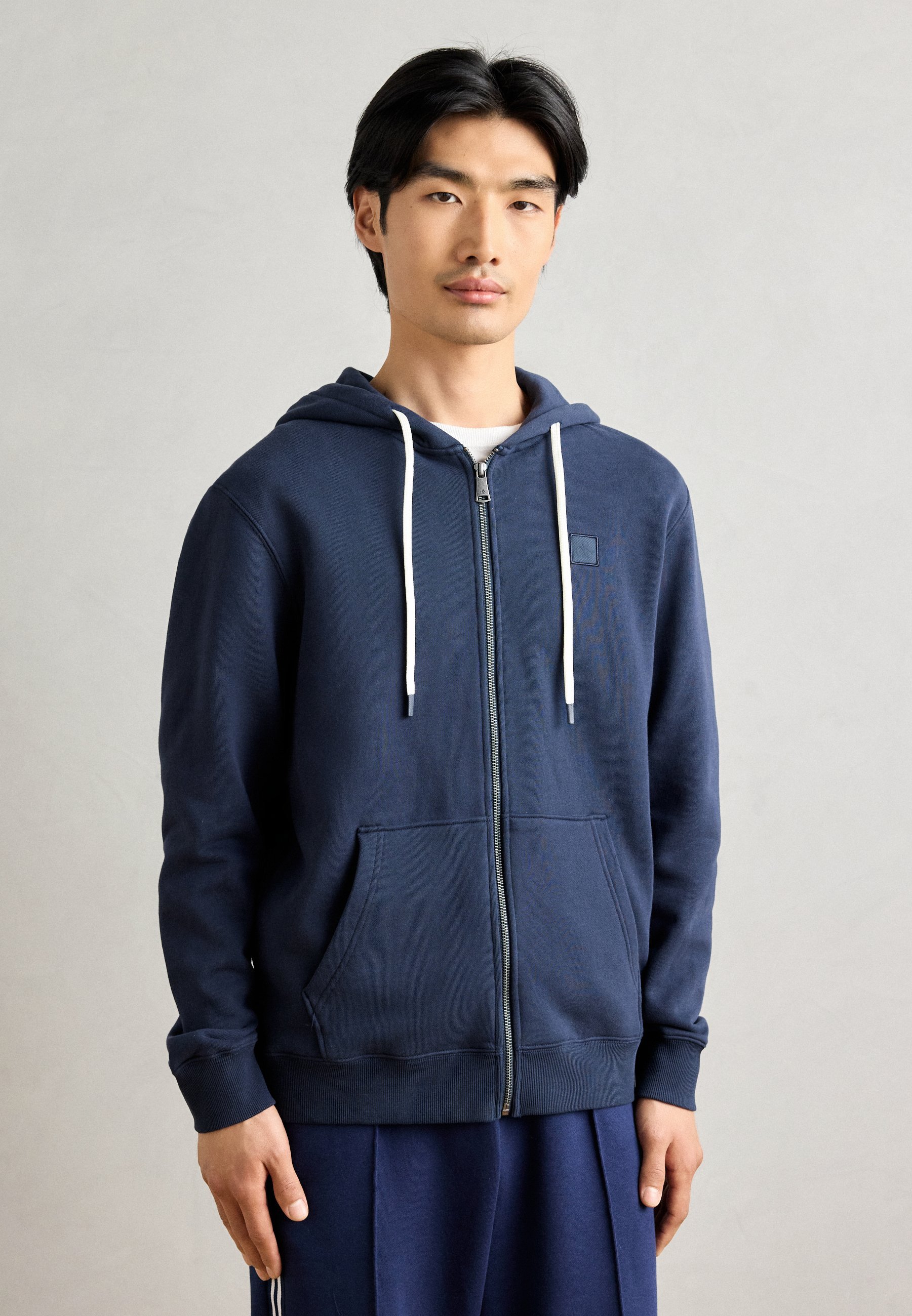 Scotch & Soda Hoodie mit durchgehendem Reißverschluss und Logo - Sweatshirt mit Reißverschluss - Sky Captain