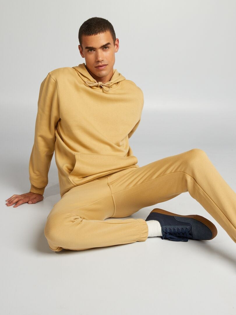 Fleece hoodie - BEIGE