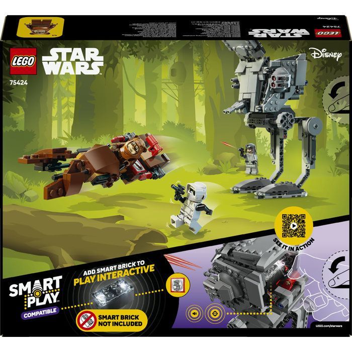 LEGO Star Wars SMART Play: AT-ST Angreb på Endor - Legetøj egnet til alderen 8+ 75424