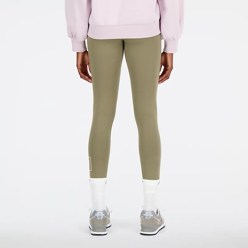 Rajstopy bawełniane med elastanem Femme Essentials - COVERT GREEN