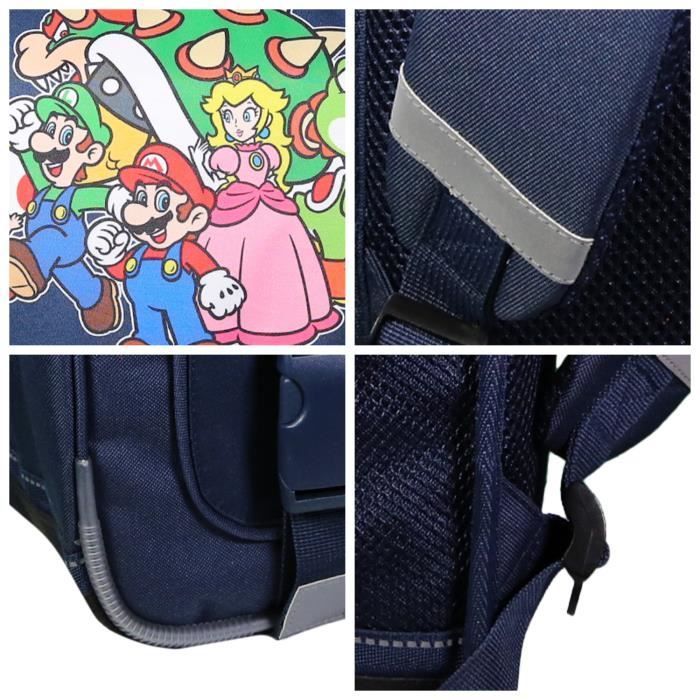 Cartable - MARIO - Super Mario - 38 cm - Bleu - Zippée