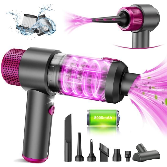 BRILLSTEN Cordless Handheld Vacuum Cleaner 6500 Pa, 0.2 L, 3 Speeds, 5 Accessories