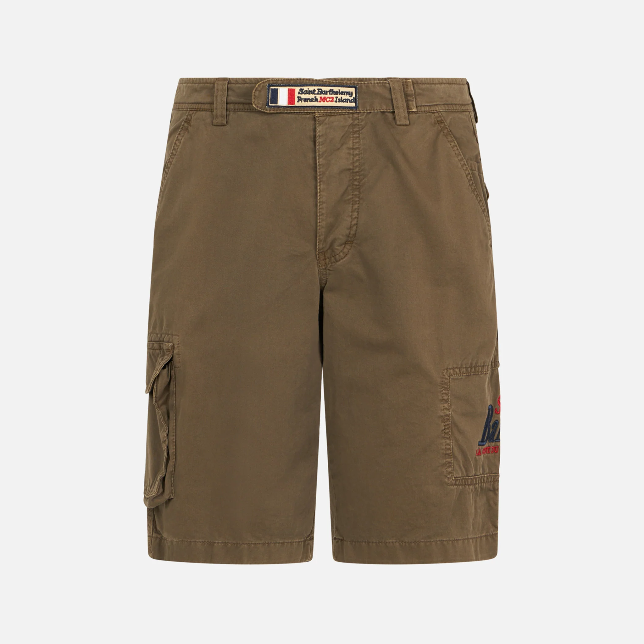 Bruine cargo-bermudashorts voor heren met zakken