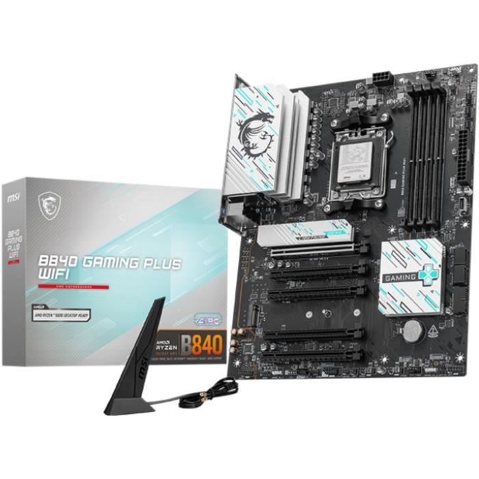 Placa-mãe - MSI - B840 GAMING PLUS WIFI - AM5 - DDR5 - Wi-Fi 7 - 2.5 GbE