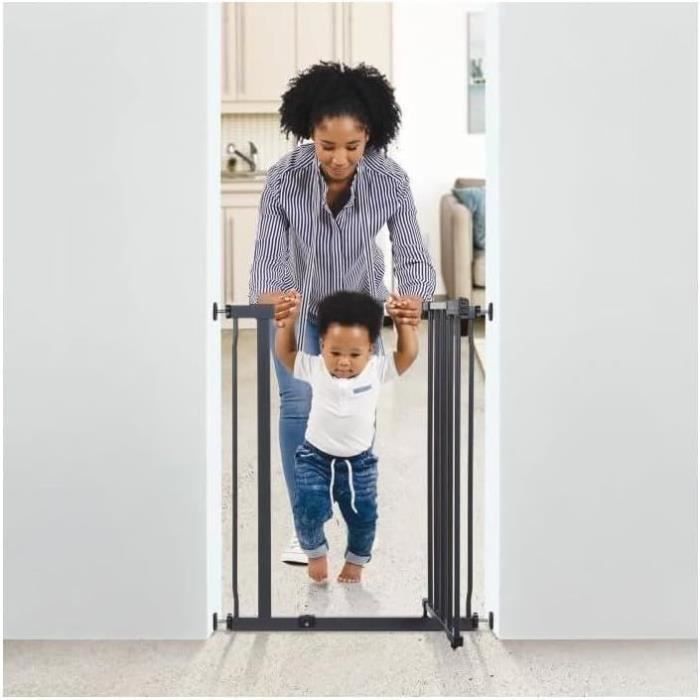 Barrière de sécurité - DREAMBABY - AVA - Montée par pression - 61-68 x 75 cm - Double verrouillage - Anthracite