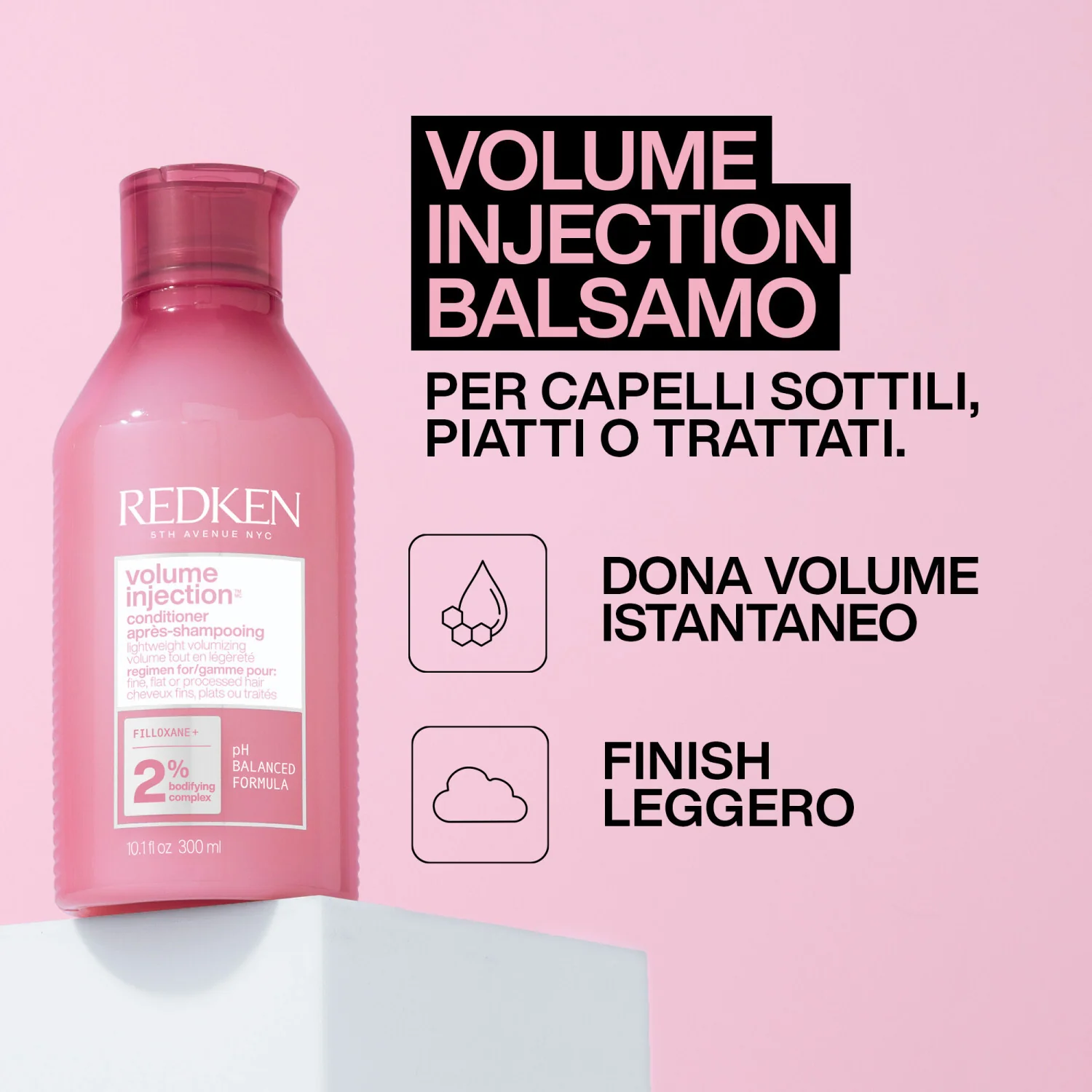 Volume Injection Cofanetto Natale Shampoo, Conditioner & One United per capelli sottili - Cofanetti per Capelli, Shampoo Volumizzante, Balsamo Volumizzante Capelli
