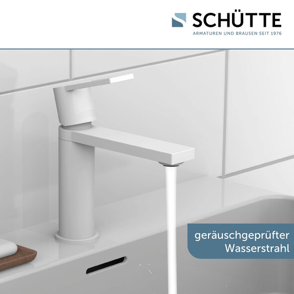 MANHATTAN washbasin tap, matte white