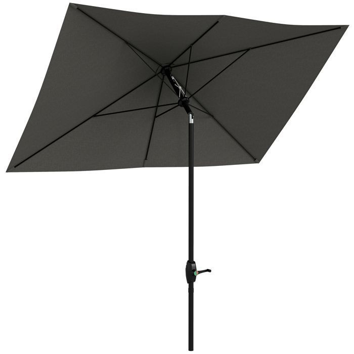 Outsunny - Parasol - Aluminium - 290x200x248cm - Grijs
