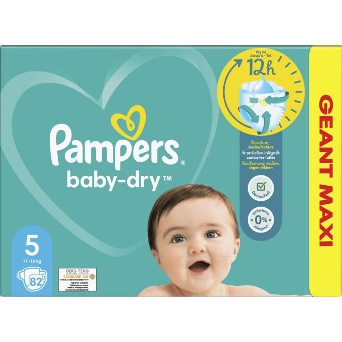 PAMPERS Baby-Dry Taille 5 - 82 Couches