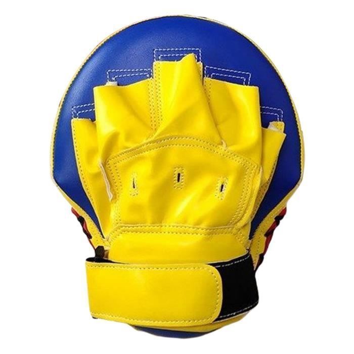 Kick Boxing Curved Focus Punching Mitts Training Pratique Strike Pad MMA Arts martiaux Dojo Workout Shield Gants Jaune Bleu