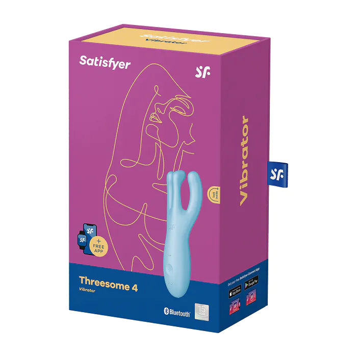 Satisfyer Masażer Threesome 4 Connect App Blue uka