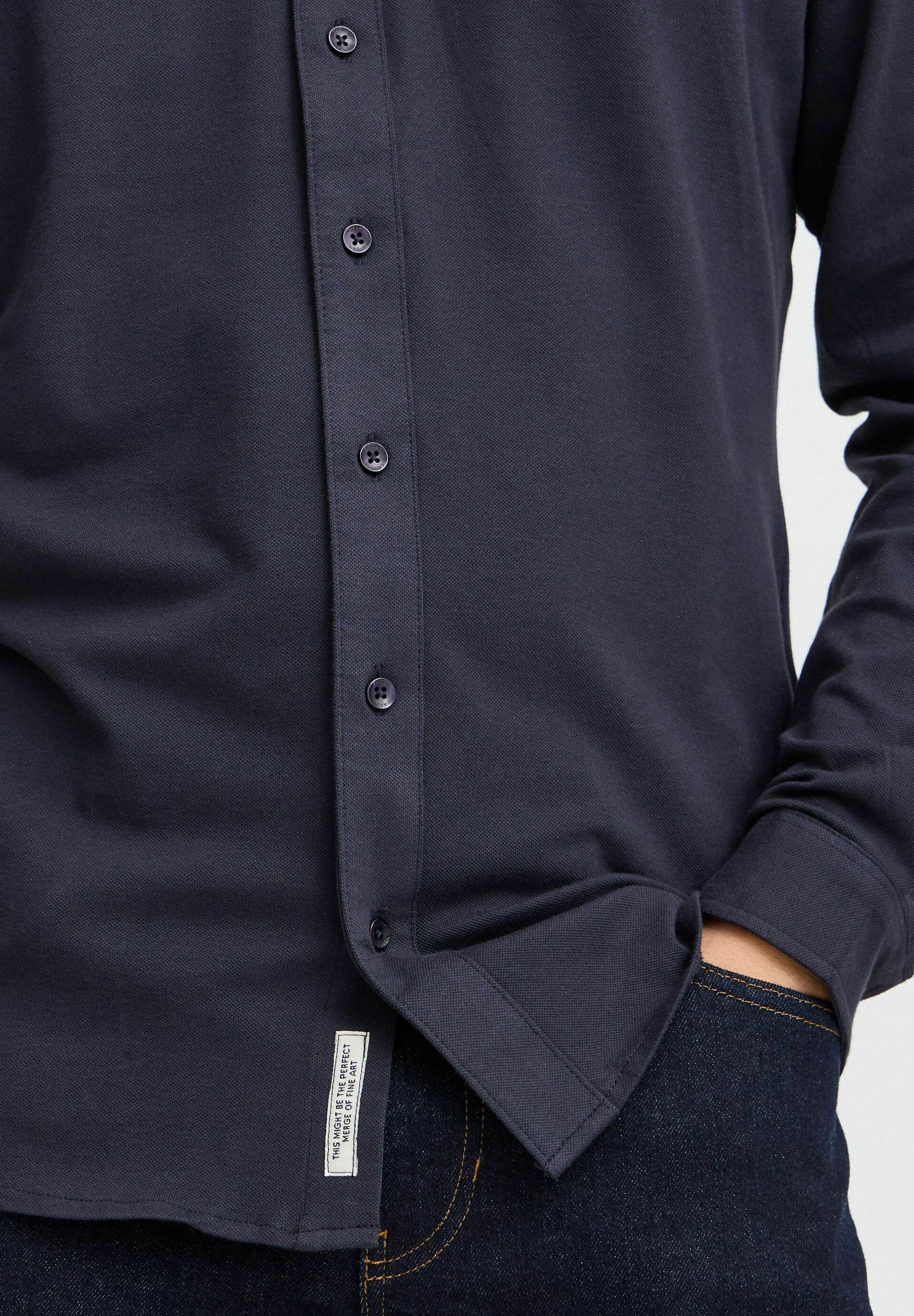 Maglia da baseball CFARTHUR LS BU Picket Jersey - Blu scuro, ideale per il venerdì casual.