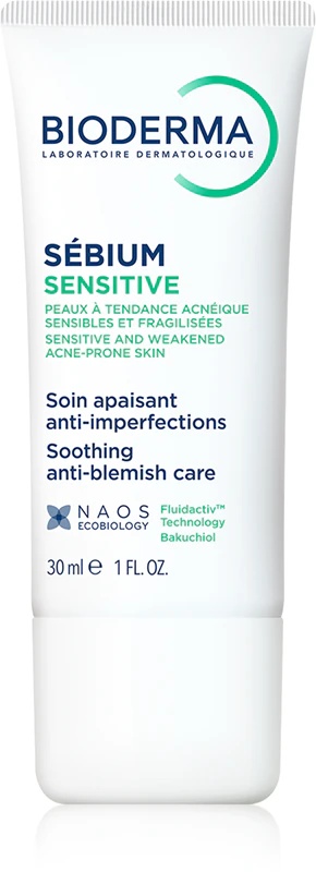 Bioderma Sébium Sensitive, intenzivna vlažilna in pomirjujoča krema za suho in razdraženo kožo, ki jo povzroča zdravljenje aken.