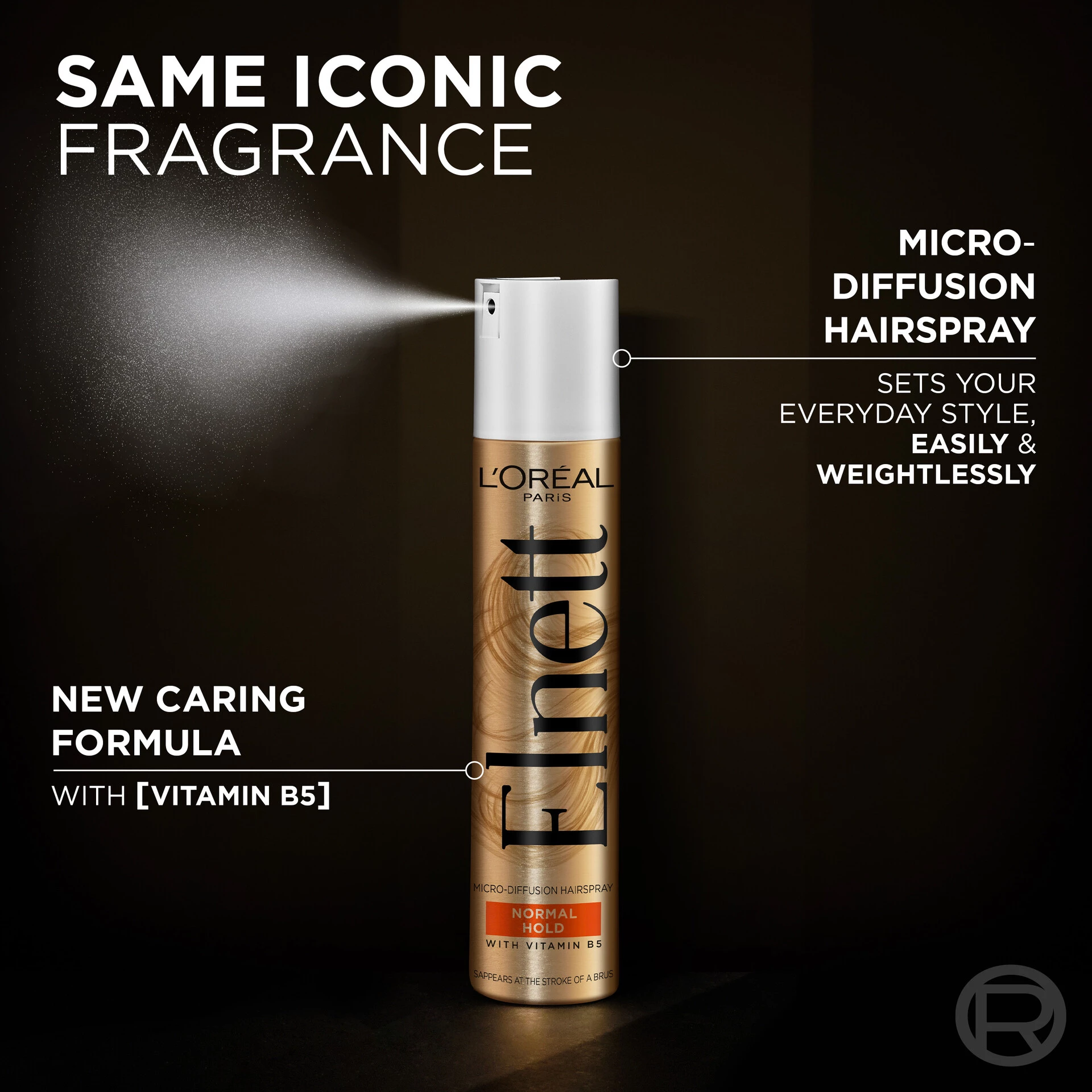 Spray de păr Elnett Ținere Normală 200 ml - L'Oréal Paris