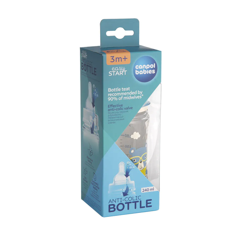 Canpol Babies Butelka Szeroka Antykolkowa Easy Start Bonjour