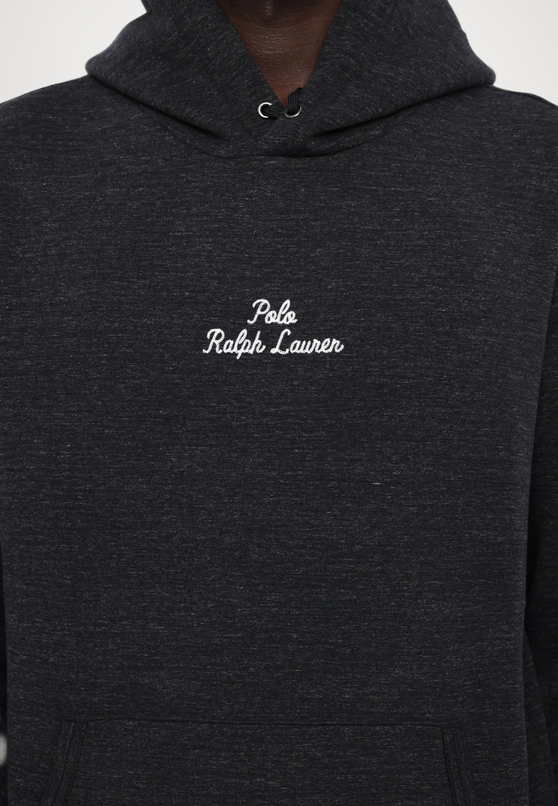 Polo Ralph Lauren LOGO DUBBELGEBREIDE HOODIE - Hoodie - zwart gemêleerd
