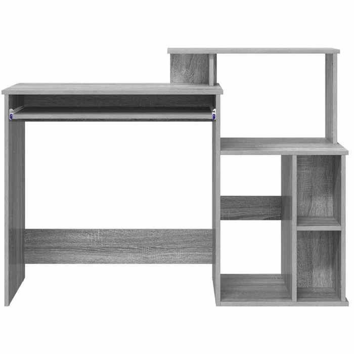 Scrivania Sonoma grigia con contenitore 120,5 x 44 x 88,5 cm - Stile contemporaneo