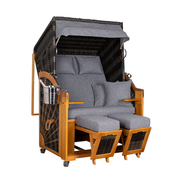 Șezlong de plajă Laboe, design 560, inclusiv set de accesorii