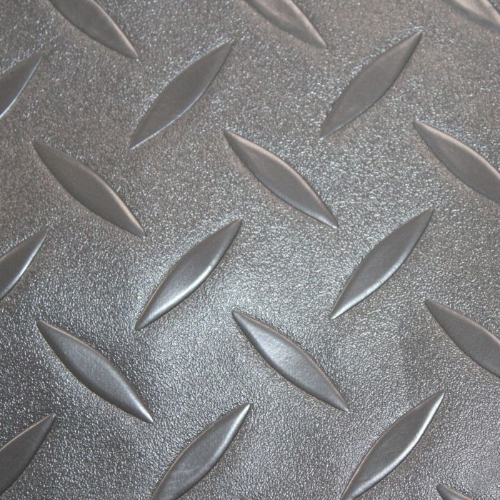 Suelo de PVC | 140x500cm | Gris ranurado | 1mm de espesor | 100% PVC