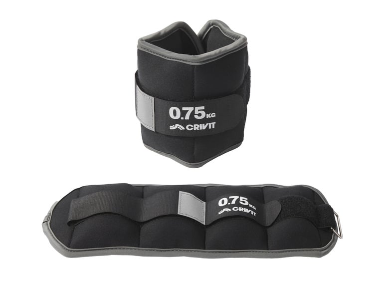 CRIVIT Gewichtsmanschetten, 0,75 kg, 2er-Set