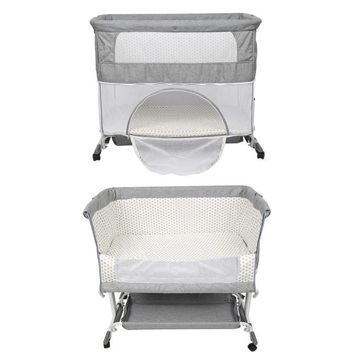 RUII Vagga - 3 i 1 Babysäng - Paraplysäng - Extrasäng - Grå - Essential - 15 kg - 95 x 58 x 74-90 cm