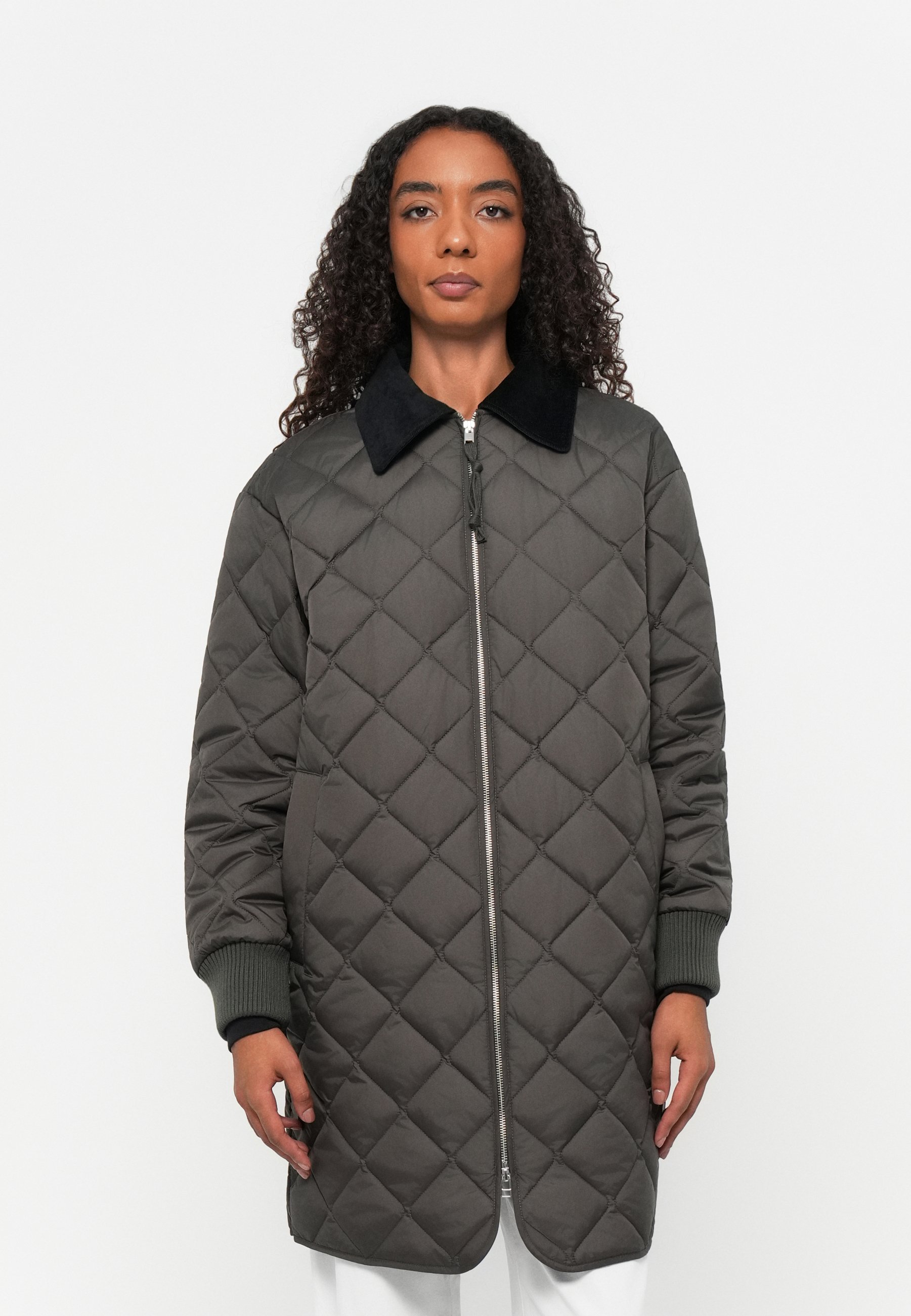 Marc O'Polo DENIM OUTDOOR COATS QUILTED - Płaszcz zimowy - pineneedle