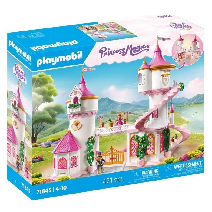 PLAYMOBIL 71845 Palais avec couple royal et 2 trônes, Les princesses magic, 421 pièces, Dès 4 ans