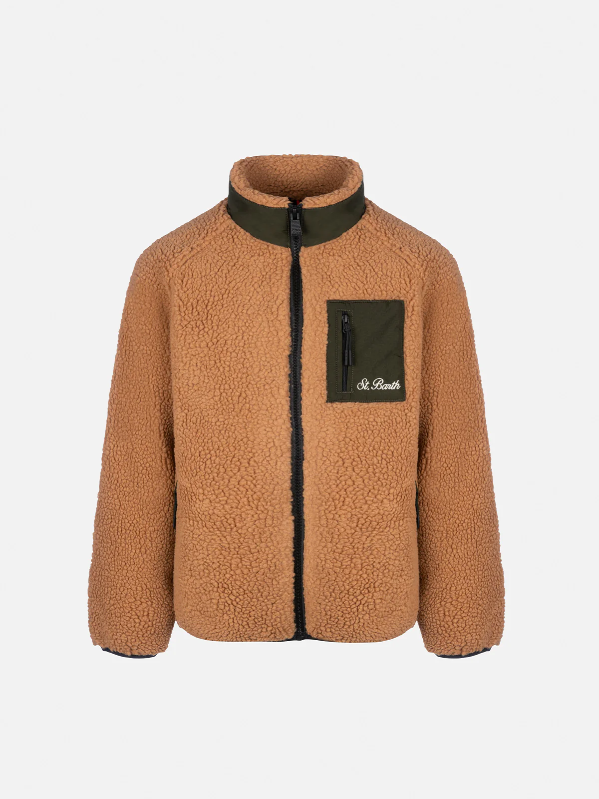 Giacca beige sherpa da bambino Keystone con stampa Snoopy | EDIZIONE S