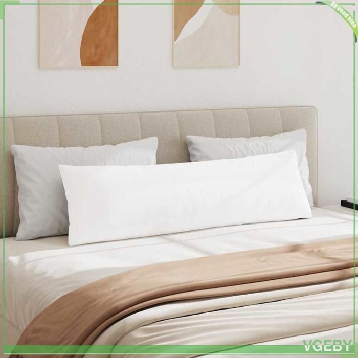 Cojines para sofá - ABI - 2 unidades - Blanco - 145 x 40 cm - Fundas extraíbles