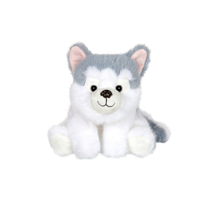 Peluche di husky Floppy Choopy - GIPSY TOYS - 22 cm - Grigio/Bianco