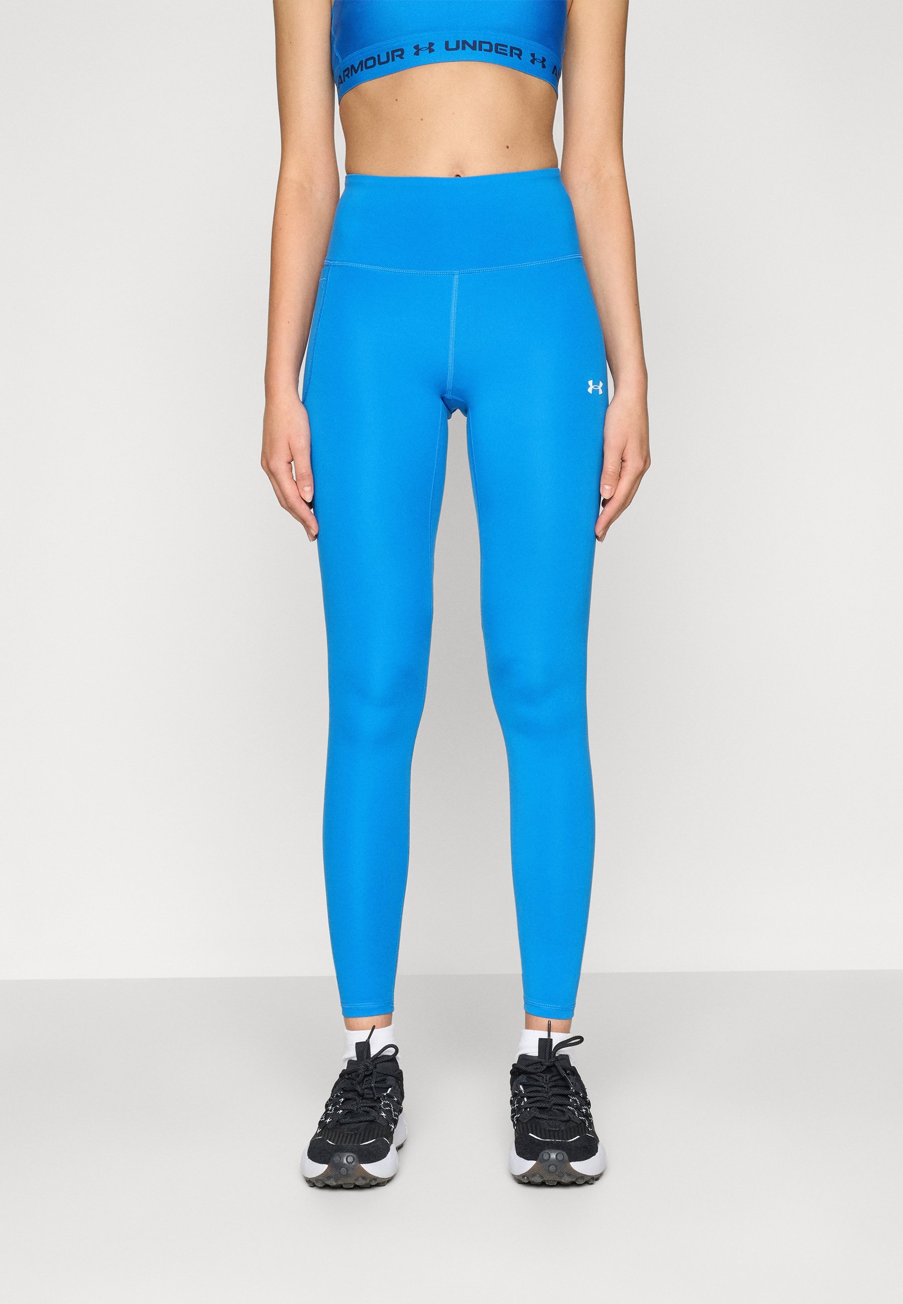 Under Armour MOTION LEGGING - Leginsy - niebieski Atlantis/biały