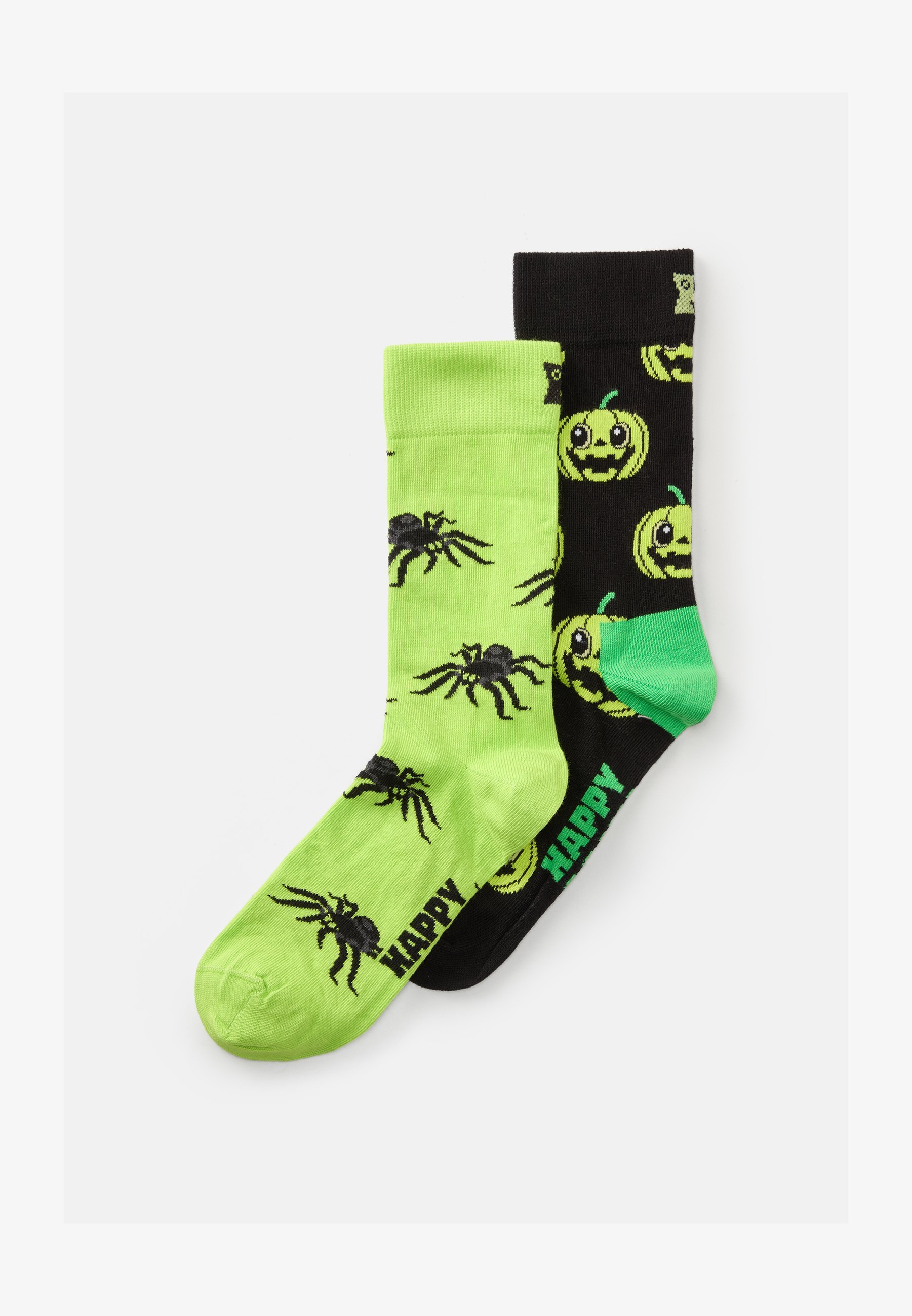 Happy Socks Pompoen Spin Sokken Unisex 2-pack - Sokken - groen