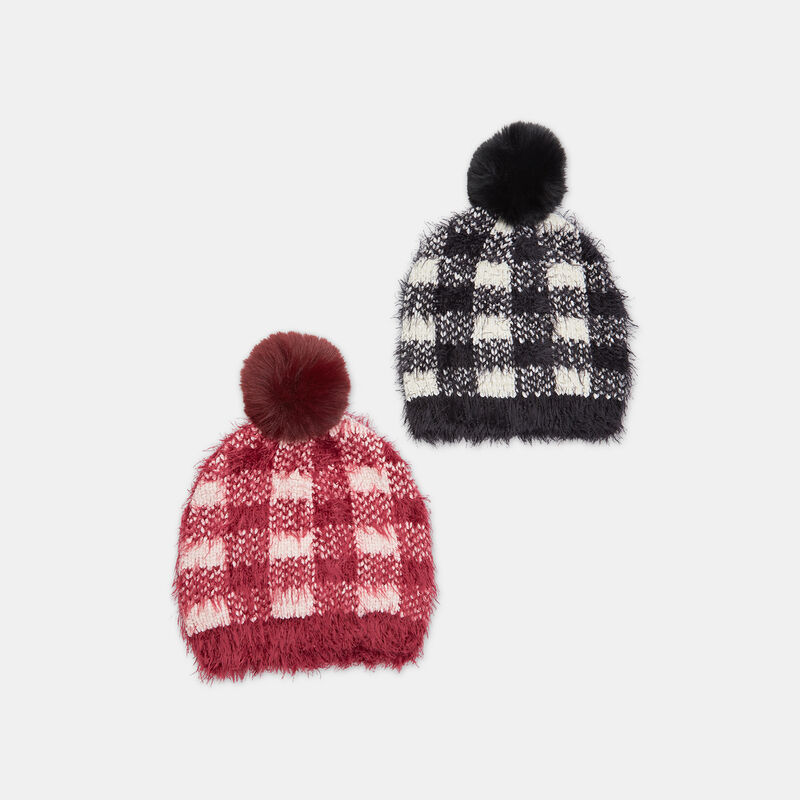 Cappello con dettagli i lurex och pom pom