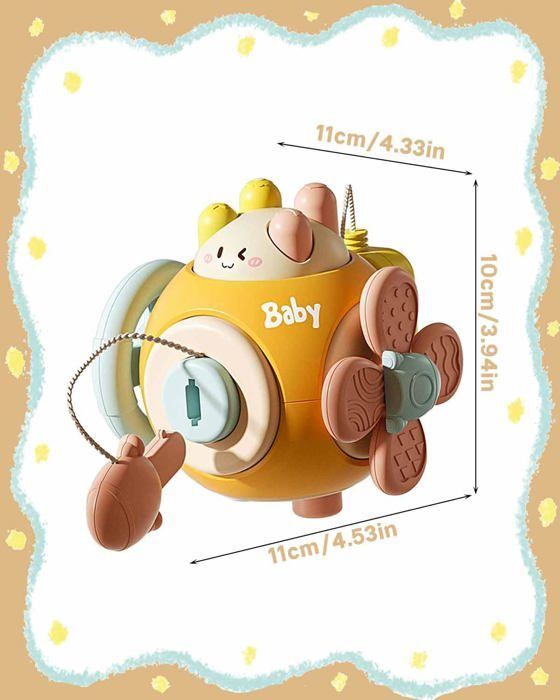 Activity Toy - KCVV - Busy Cube 6 in 1 - Simulated Steering Wheel - ABS Material - For Babies 1-3 Years