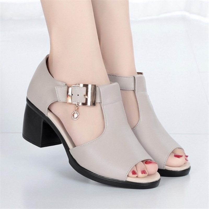 Sandales compensées pour femmes, sandales d'été à talons hauts, sandales romaines ajourées à bout pointu, talons hauts épais ornés de perles