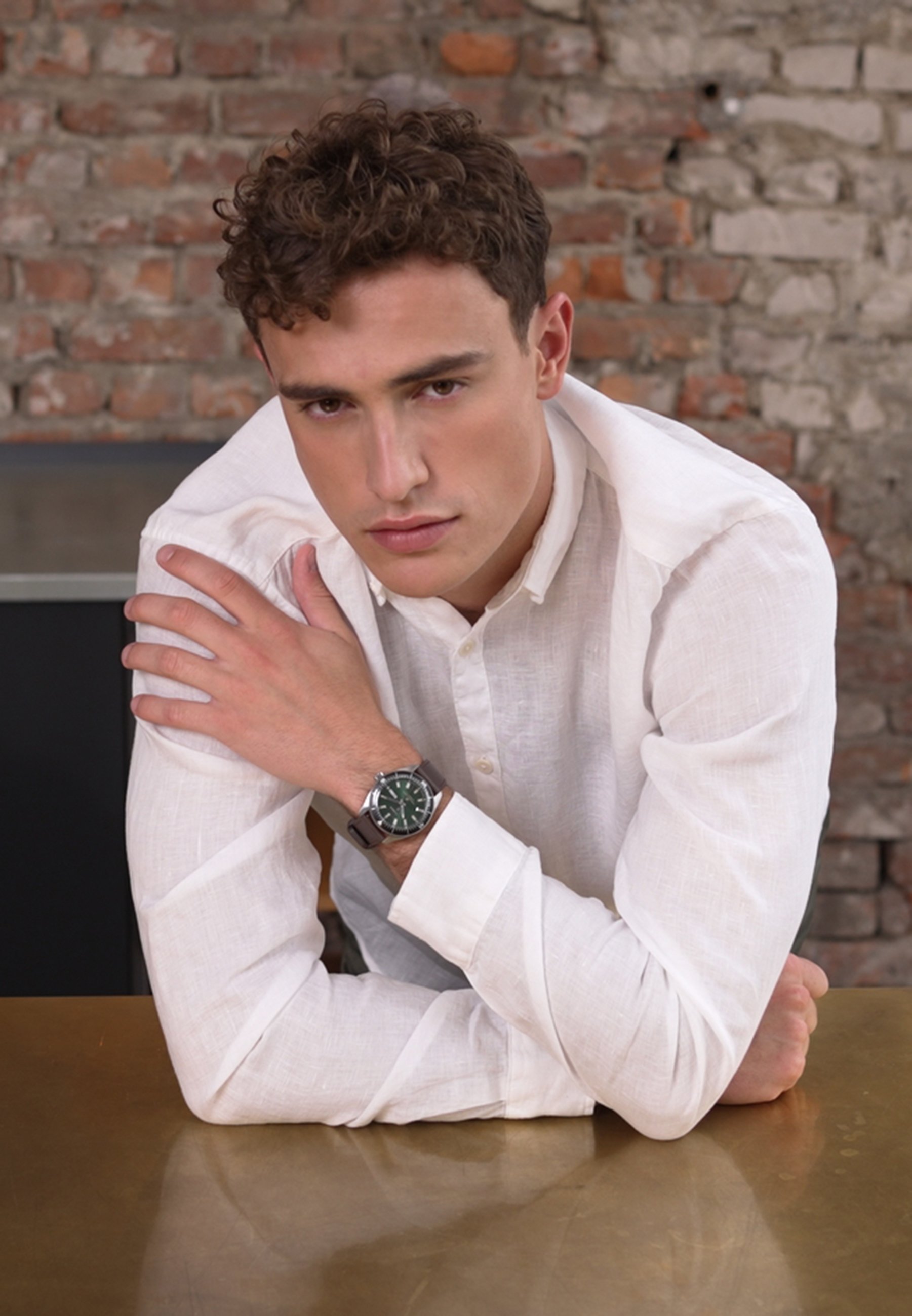 Montre Timex WATERBURY DIVE AUTOMATIC - verte/marron
