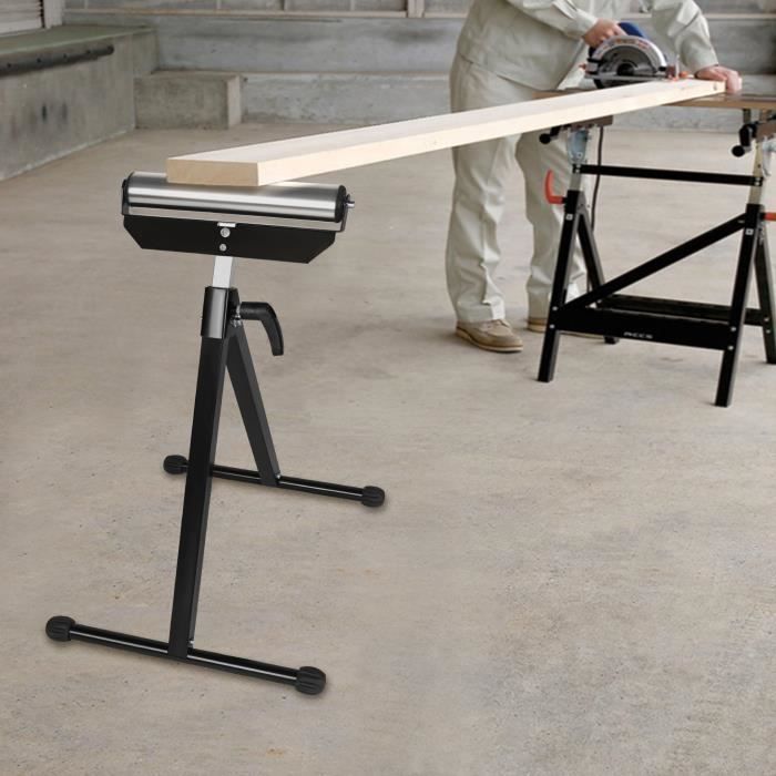 Carros de taller con ruedas XMTECH (2 unidades), pasillo rodante, soporte plegable, capacidad de 60 kg, altura ajustable.