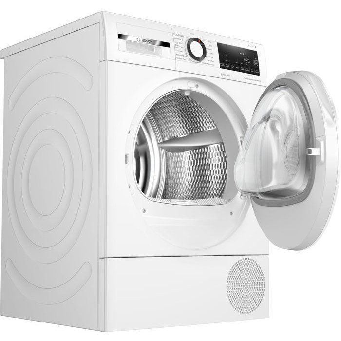 Asciugatrice a pompa di calore BOSCH Serie 6 WQG24502FR - 8 kg - Induzione - L60 cm - Classe energetica C - Bianca
