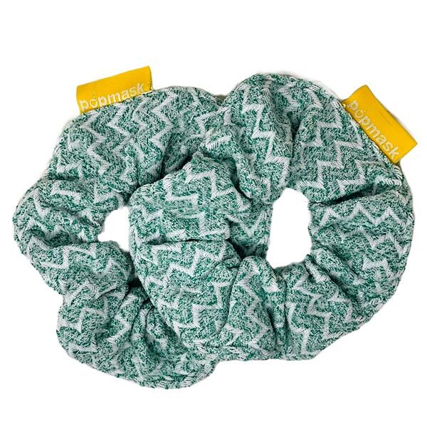 Popmask 2 Mikrofaser-Haargummis – Grün